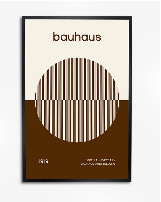 Poster "Bauhaus 100th Anniversary" - Minimalistisch & Elegant Design poster wanddecoratie – A4 formaat