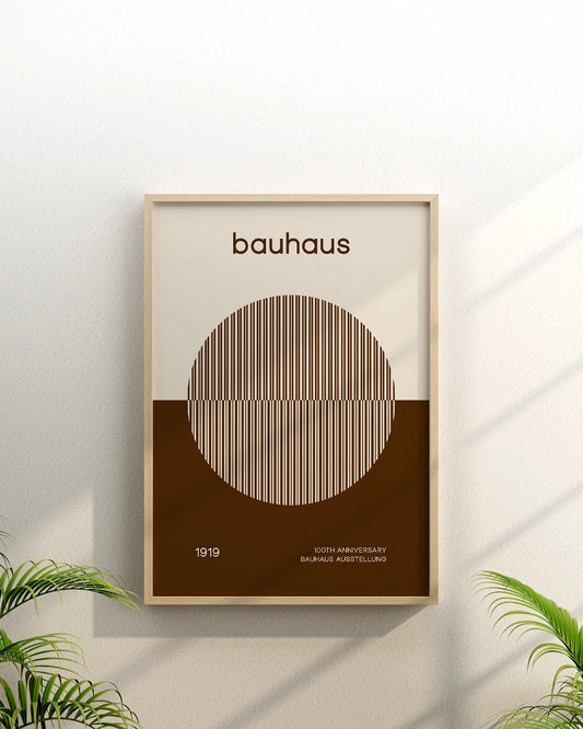 Poster "Bauhaus 100th Anniversary" - Minimalistisch & Elegant Design poster wanddecoratie – A3 formaat