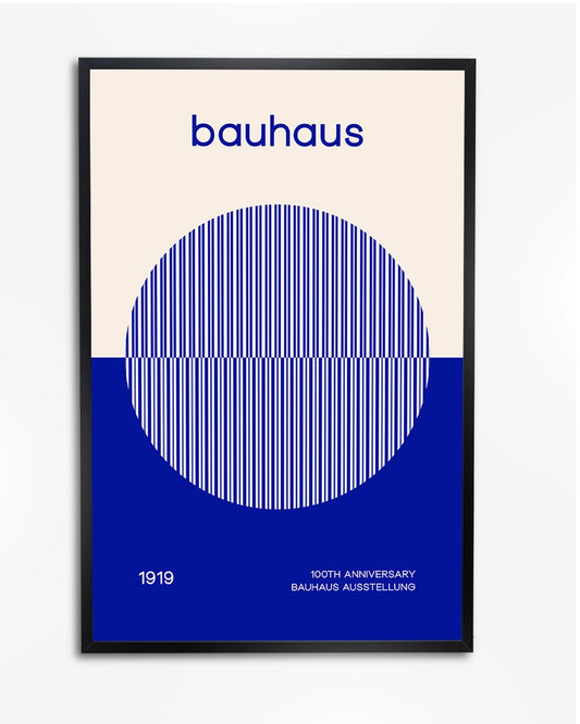 Poster "Bauhaus 100th Anniversary" - Minimalistisch en Geometrisch Design poster wanddecoratie – A4 formaat