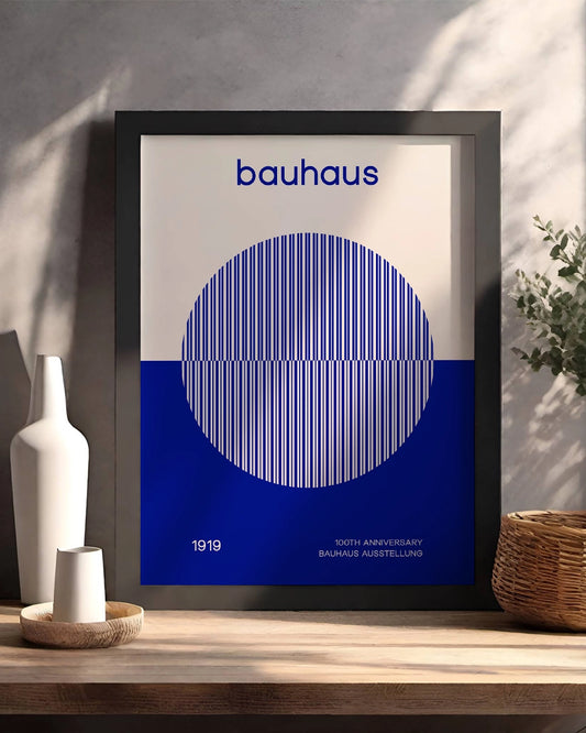 Poster "Bauhaus 100th Anniversary" - Minimalistisch en Geometrisch Design poster wanddecoratie – A3 formaat