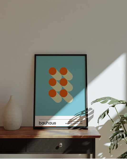 Bauhaus 100th Anniversary Poster - Minimalistisch en Geometrisch Design poster wanddecoratie – A3 formaat