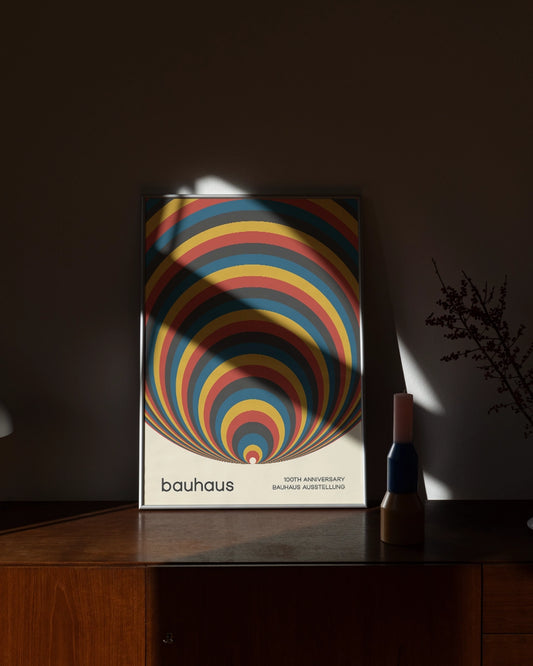 Bauhaus 100th Anniversary Poster - Geometrischen Abstract Design poster wanddecoratie – A3 formaat