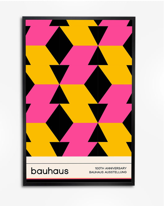 Poster "Bauhaus 100th Anniversary" - Minimalistisch & Geometrisch Design poster wanddecoratie – A4 formaat