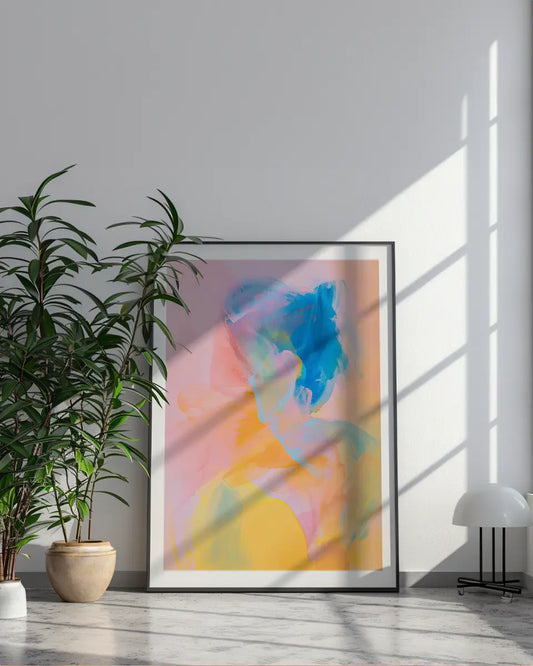 Poster - Abstracte pastelposter - Vrouwenlichaam poster wanddecoratie – A3 formaat