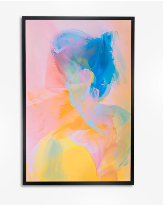 Poster - Abstracte pastelposter - Vrouwenlichaam poster wanddecoratie – A4 formaat