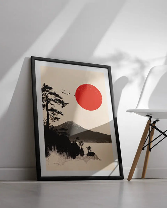 Poster - Minimalistisch - Japan - Zon poster wanddecoratie – A3 formaat