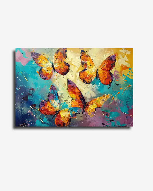 Canvas - Schilderij Vlinders - Abstract