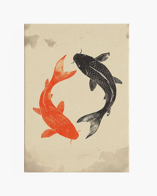 Canvas - Koivissen - Ying Yang - Japanse Stijl