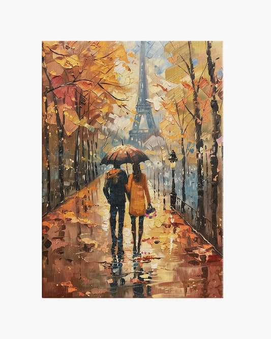 Canvas - Olieverf - Parijs - Eiffeltoren - Romantisch