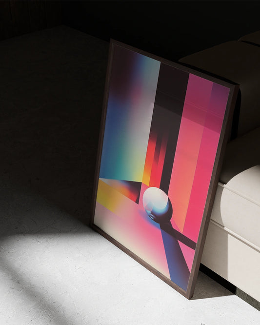 Poster - Abstract - Futuristisch - Digitale Kunst - Gradient poster wanddecoratie – A3 formaat