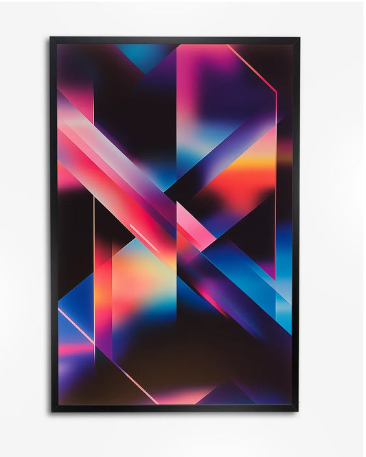 Poster - Abstracte Vectoren - Gradient - Glitch poster wanddecoratie – A4 formaat