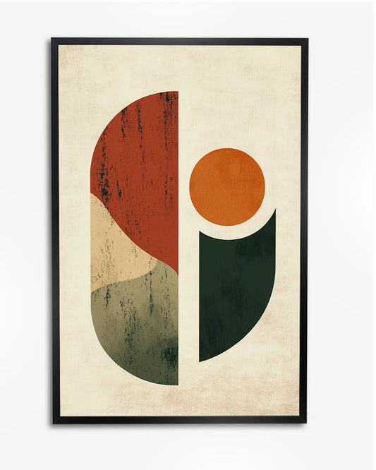 Poster - Abstracte Vormen - Wind en Water poster wanddecoratie – A4 formaat