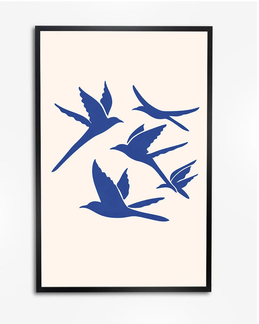 Poster - Vliegende Vogels - Minimal - Henri Matisse poster wanddecoratie – A4 formaat
