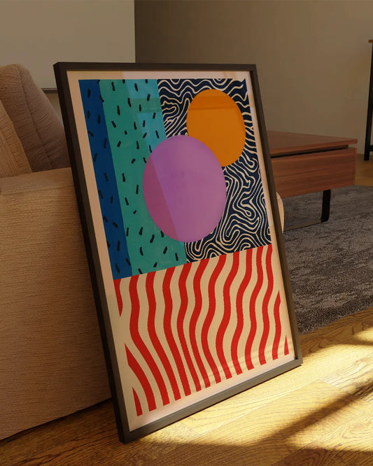 Poster - Risoprint - Paarse Bal - Abstract - Henri Matisse poster wanddecoratie – A3 formaat