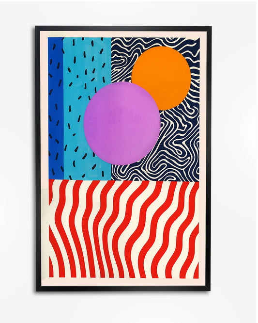 Poster - Risoprint - Paarse Bal - Abstract - Henri Matisse poster wanddecoratie – A4 formaat