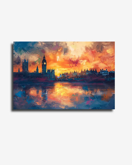 Canvas - Skyline - Londen - Big Ben - Impressionisme - Claude Monet