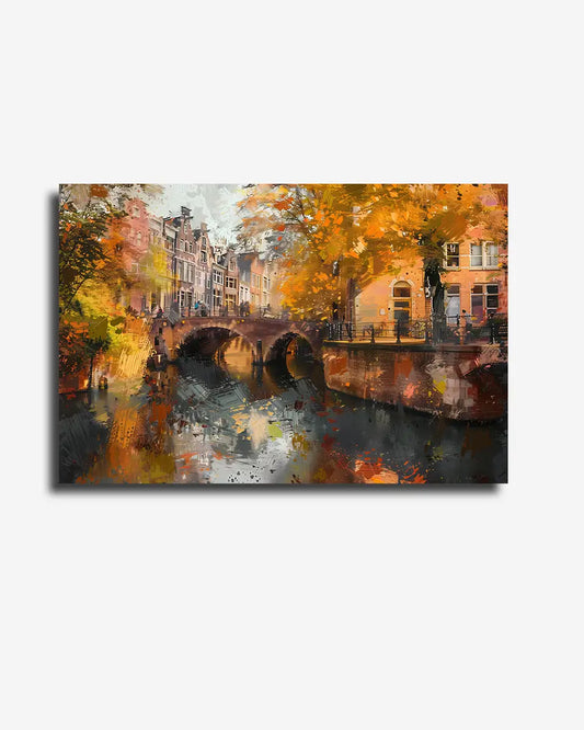 Canvas - Skyline - Utrecht - Kanalen - Impressionisme - Claude Monet