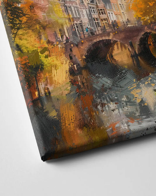 Canvas - Skyline - Utrecht - Kanalen - Impressionisme - Claude Monet