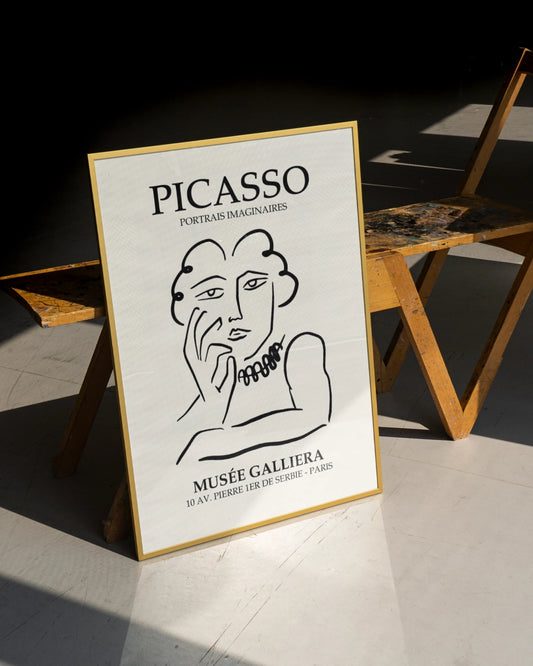 Minimalistische Picasso Poster - "Portret van Marie-illeen" poster wanddecoratie – A3 formaat