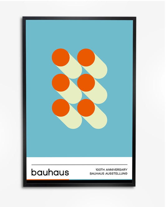 Bauhaus 100th Anniversary Poster - Minimalistisch en Geometrisch Design poster wanddecoratie – A4 formaat