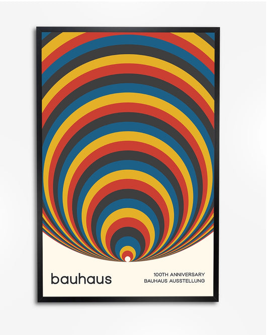 Bauhaus 100th Anniversary Poster - Geometrischen Abstract Design poster wanddecoratie – A4 formaat