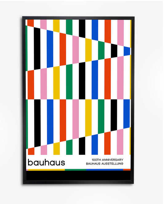 Poster "Bauhaus 100th Anniversary" - Geometrisch & Kleurig Design poster wanddecoratie – A4 formaat