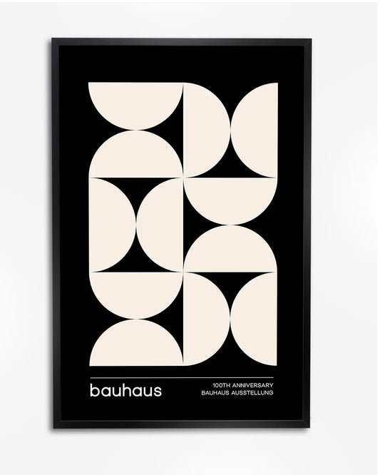Bauhaus Poster Honderdjarig Jubileum - Minimalistisch Geometrisch Ontwerp poster wanddecoratie – A4 formaat