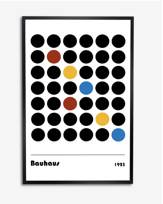 Bauhaus Poster met Moderne Stijl en Ronde Patronen - Bauhaus 1923 poster wanddecoratie – A4 formaat