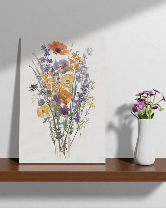 Canvas - Boeket - Minimalistisch - Botanisch - Vintage - Illustratie