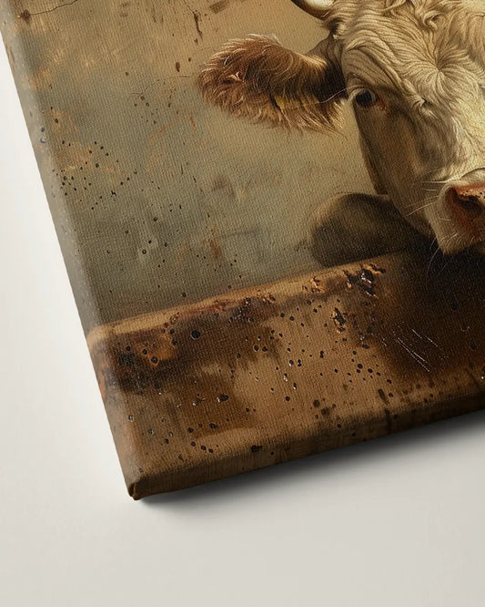 Canvas - Schilderij Koe - Barok Stijl