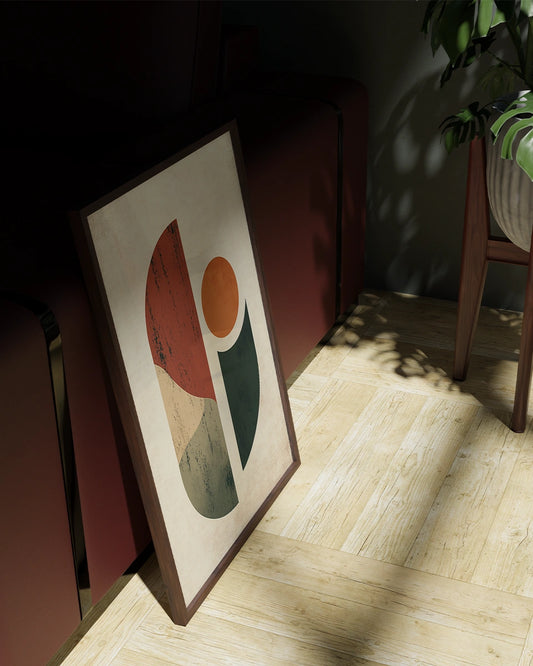 Poster - Abstracte Vormen - Wind en Water poster wanddecoratie – A3 formaat