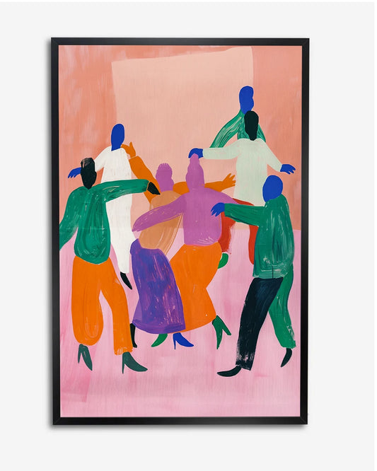 Poster - Dansende mensen - Minimalistisch - Henri Matisse - Maira Kalman poster wanddecoratie – A4 formaat