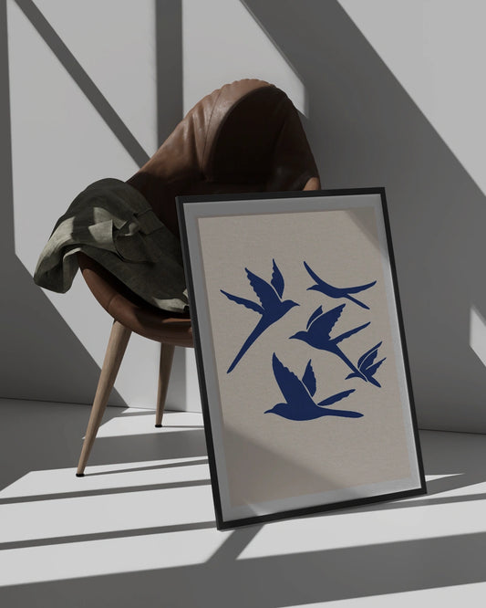 Poster - Vliegende Vogels - Minimal - Henri Matisse poster wanddecoratie – A3 formaat