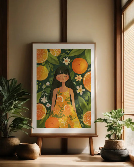 Poster - Meisje in Oranje Fruitjurk - Henri Matisse poster wanddecoratie – A3 formaat