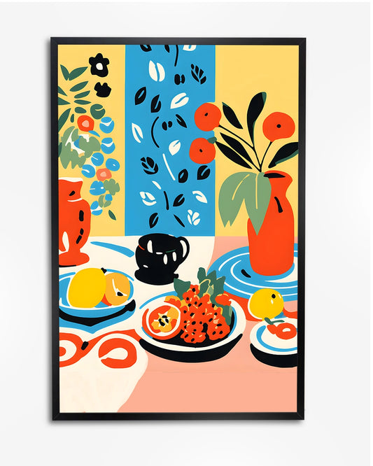 The Art of Food - Henri Matisse - Stilleven poster wanddecoratie – A4 formaat