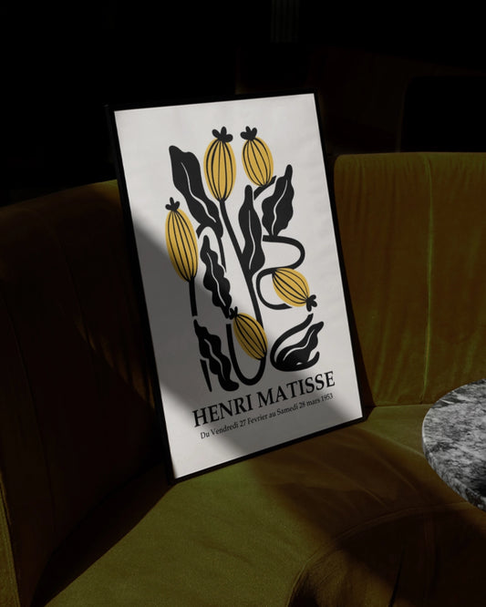 Henri Matisse Logo Poster - Minimalistische Vector Illustratie poster wanddecoratie – A3 formaat